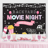 Funkeln Hinterhof Film Nacht Glücklich Geburtstag Hintergrund